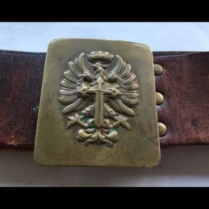 Men’s vintage Spanish belt with brass buckle
